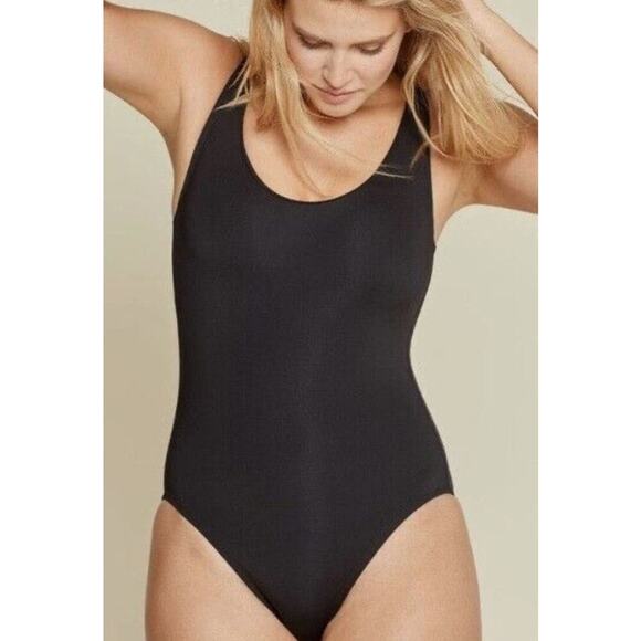 NWT Andie Swim CATALINA 1PC Size XS Black Gold Open Back Coverage Women - Picture 1 of 6